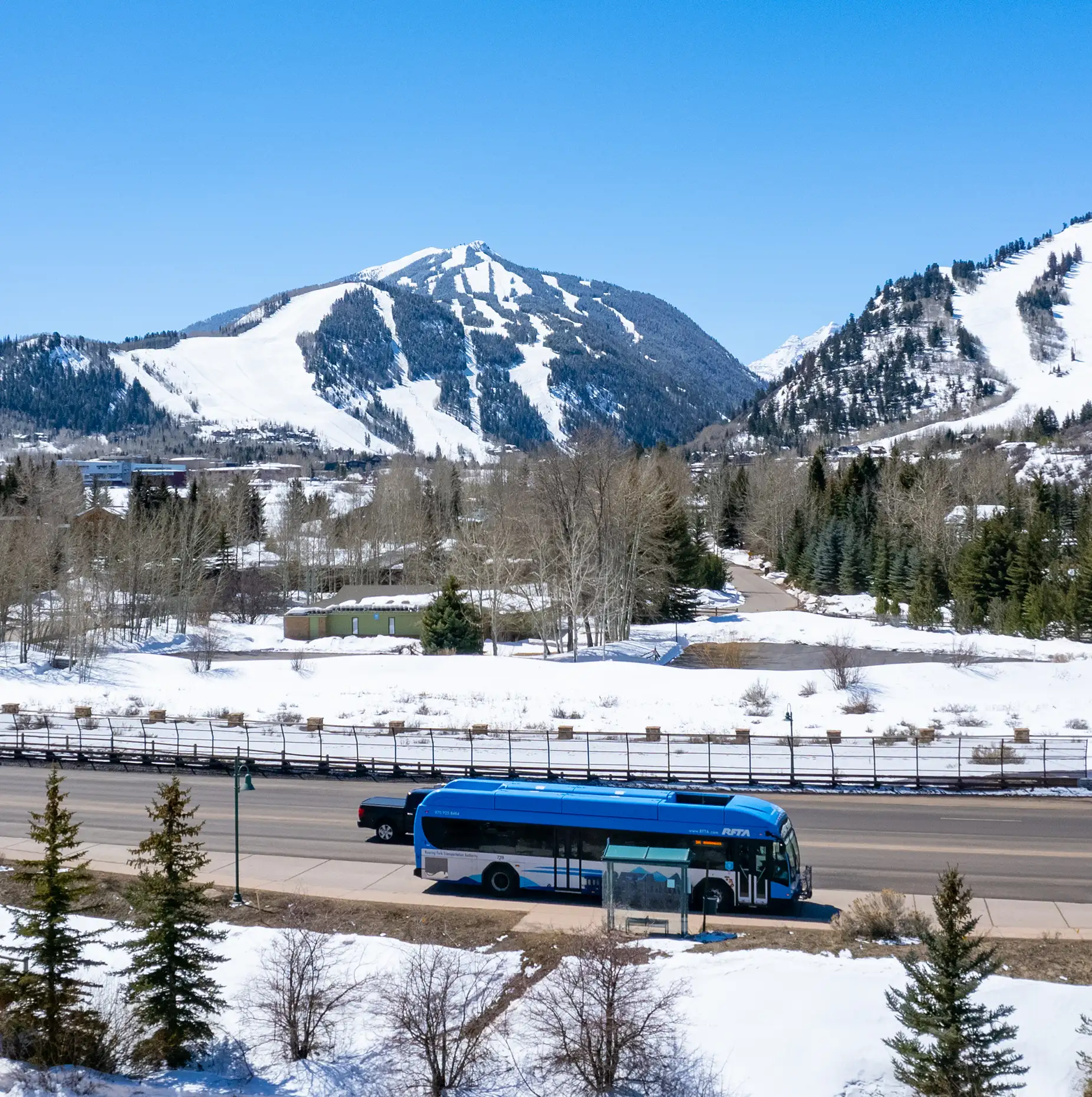 RFTA bus in the Roaring Fork Valley