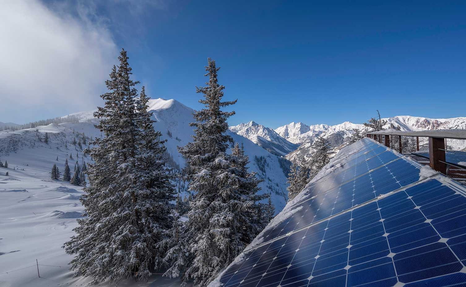 Solar panels at Aspen Highlands