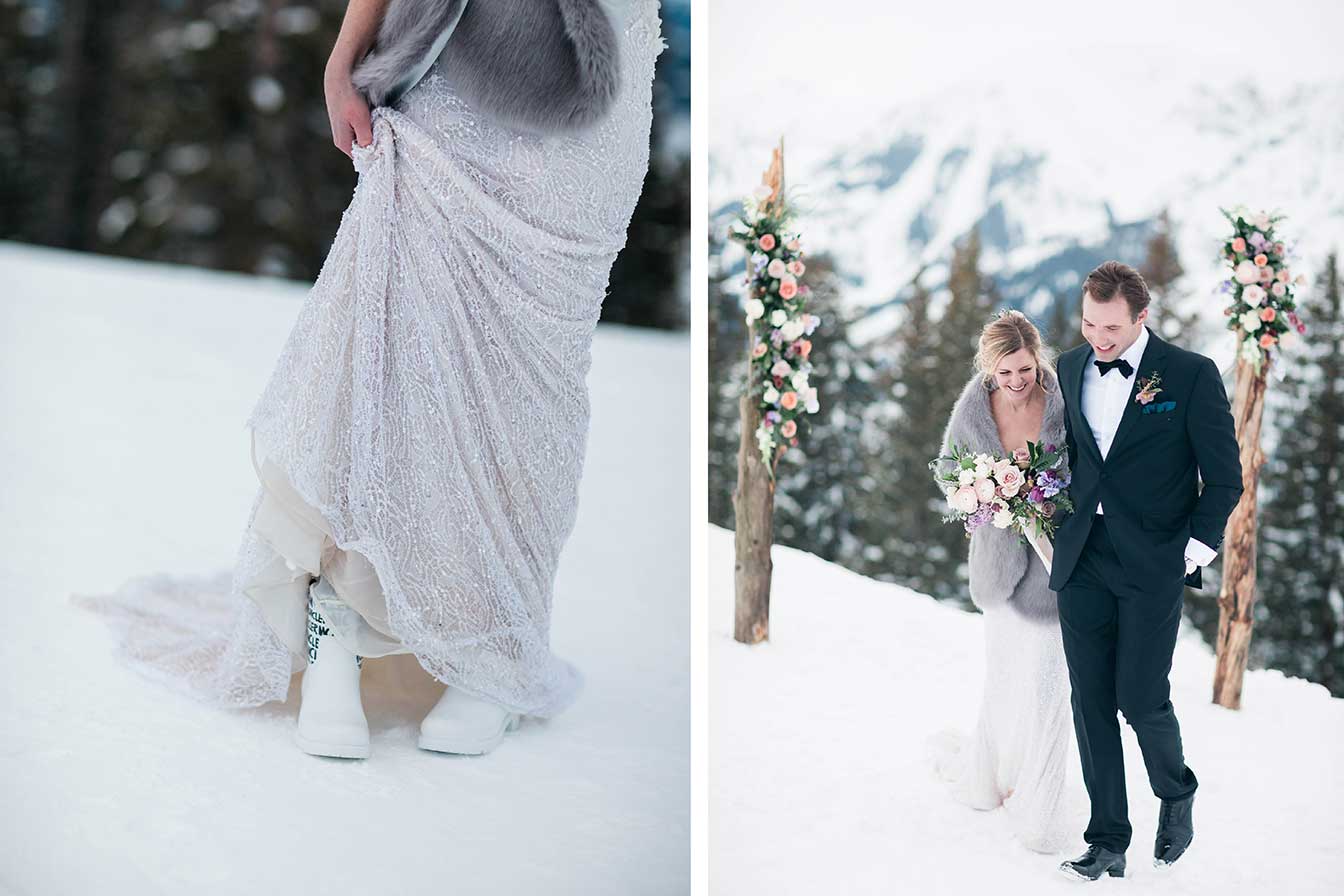 Cloud Nine Alpine Bistro wedding collage