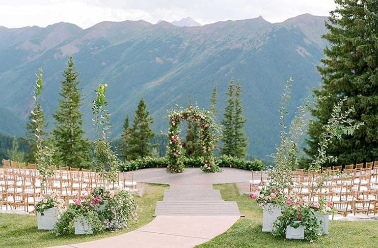 Aspen ceremony venue before a wedding.