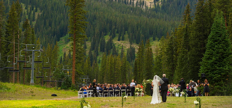 Summer wedding at Elk Camp at Snowmass, Colorado