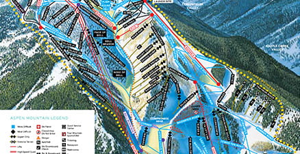 1718 Aspen Mountain Trail Map at Aspen Snowmass