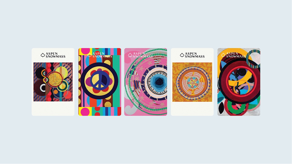 Beatriz Milhazes artists lift tickets, laid out on white background