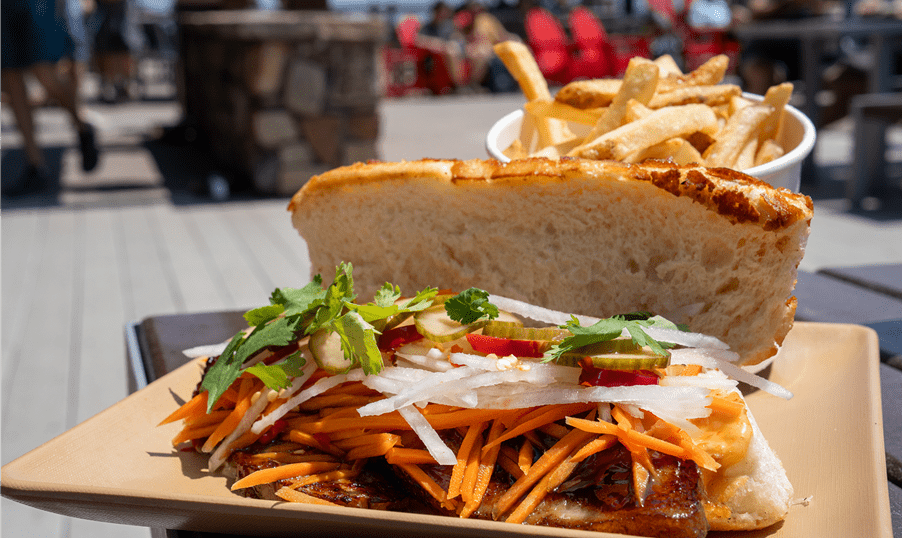 sandwhich at the sundeck on Aspen Mountain