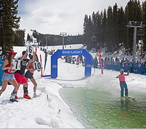 Pond Skim at Snowmass closing party.
