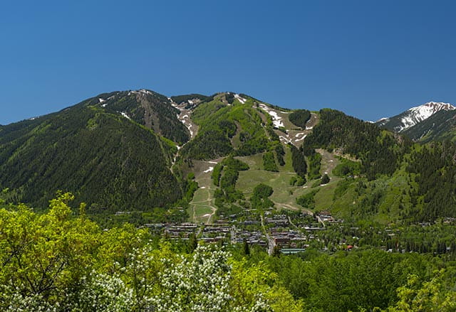 View of Aspen Mountain from Smuggler Trail