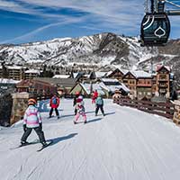 Kids learning to ski at Snowmass