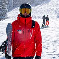 Snowboarder instructor at Aspen Snowmass