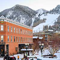 Downtown Aspen in the winter