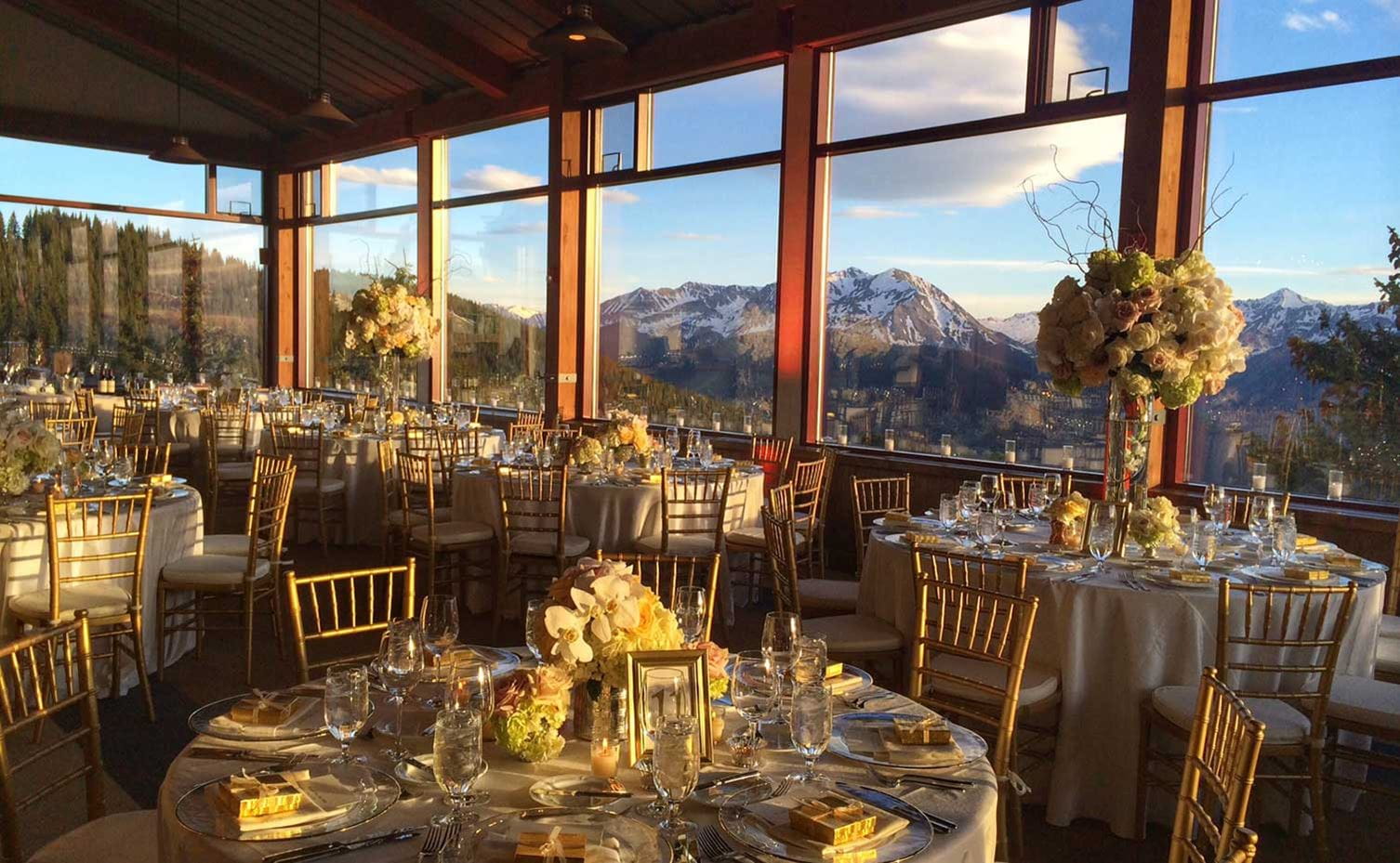 Sundeck wedding atop Aspen Mountain