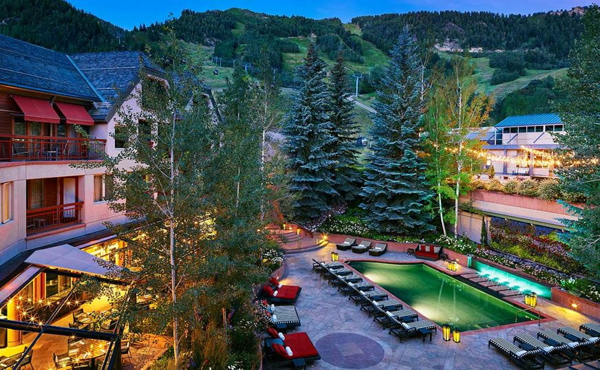 The Little Nell's courtyard - Aspen, Colorado