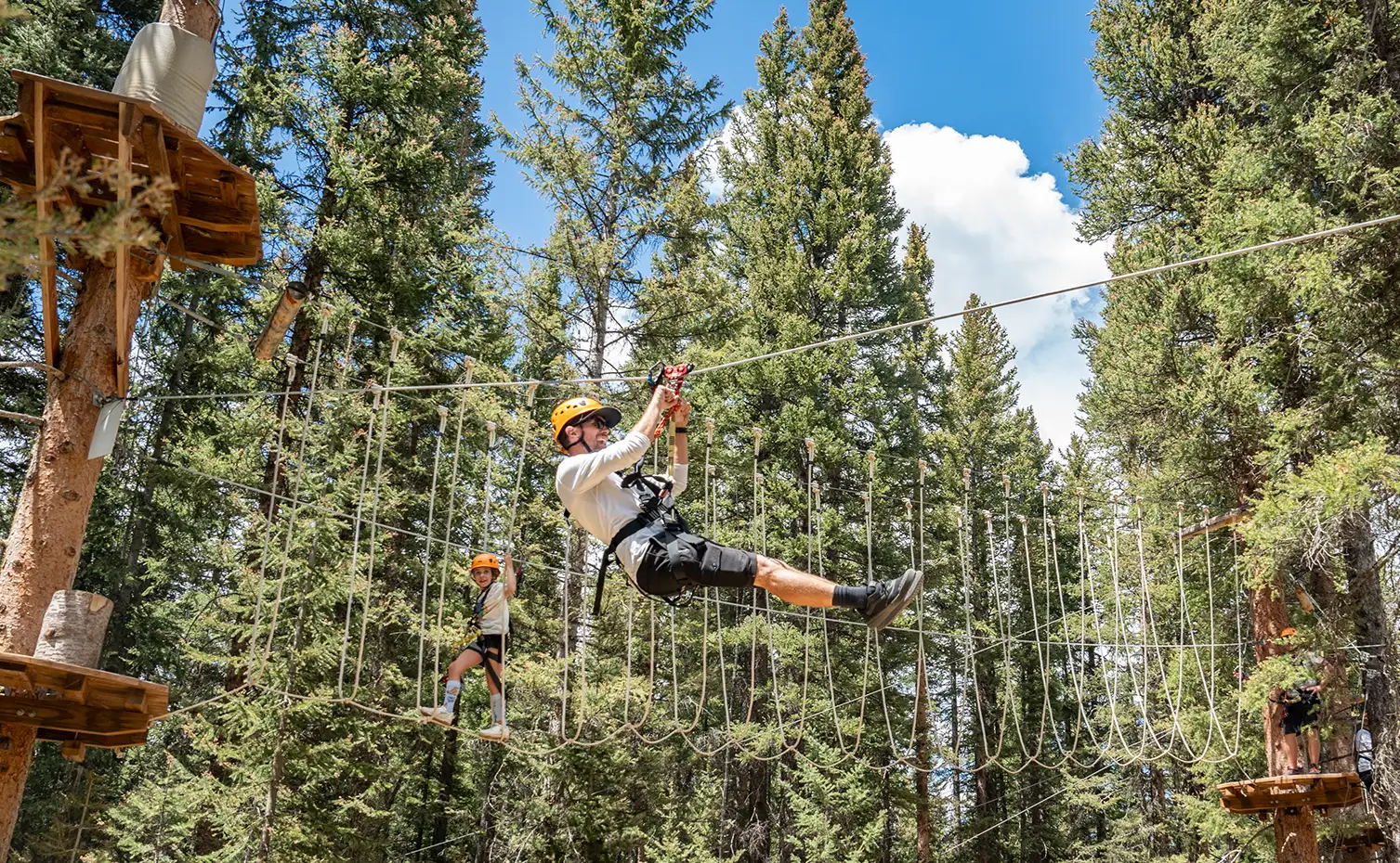 The Treeline Trial ropes course at Snowmass