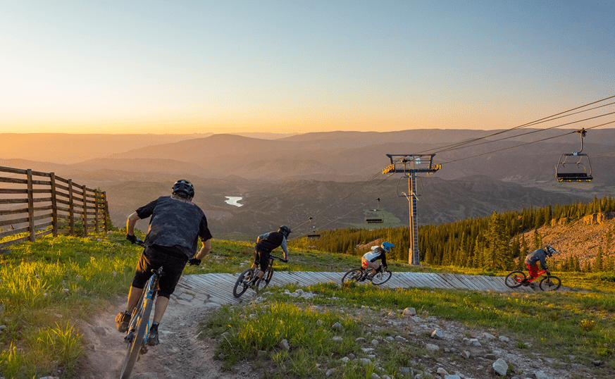 Sunset biking at Elk Camp