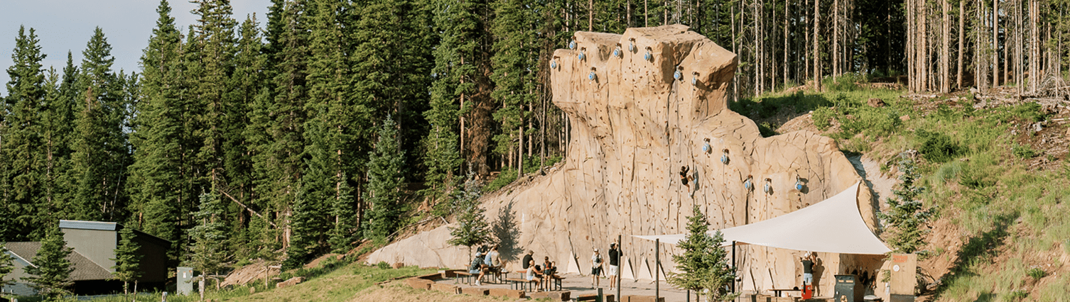 Outdoor climbing wall at snowmass