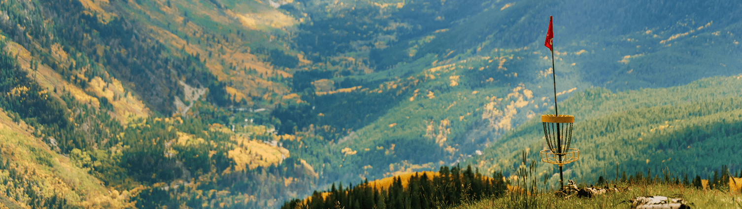 View of disc golf net at snowmass