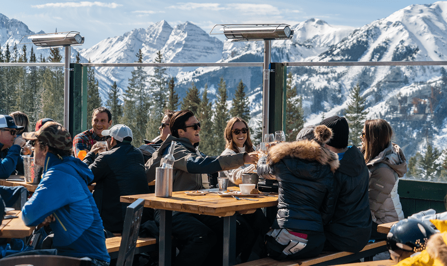 People eat at Cloud Nine at aspen highlands