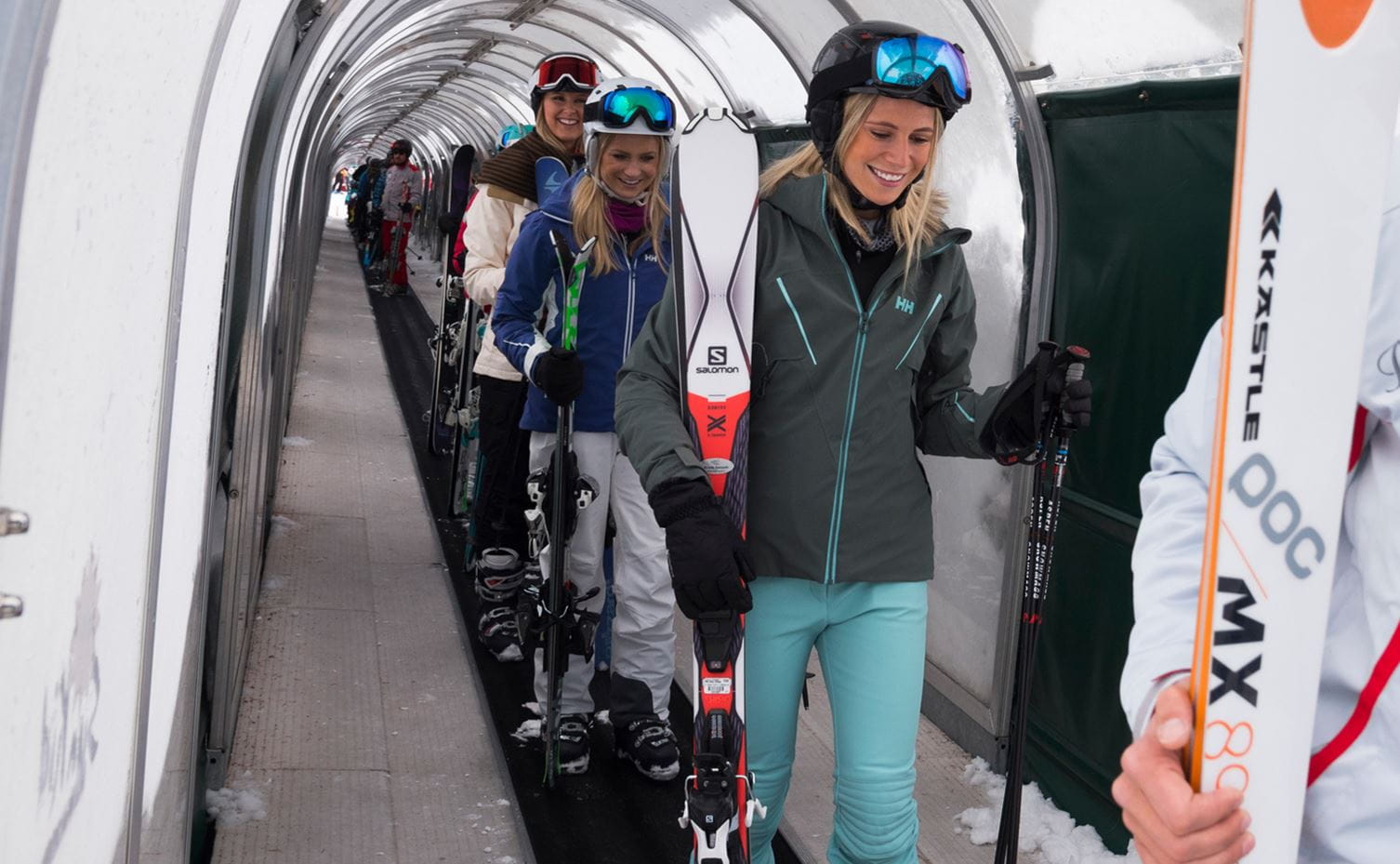 Adults learn to ski for the first time at Snowmass