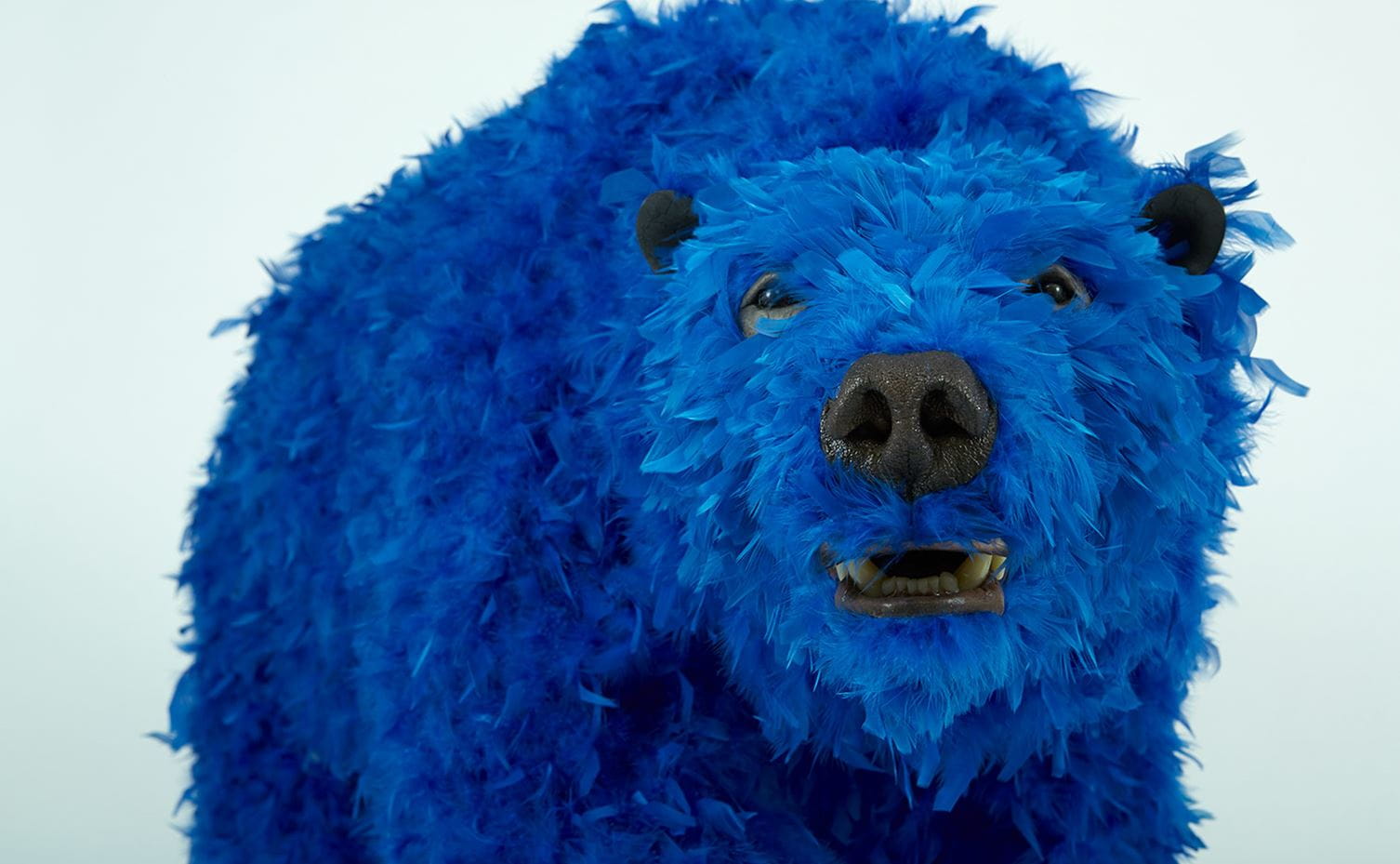 Blue bear from Paola Pivi's Art in Unexpected Places collaboration with Aspen Snowmass
