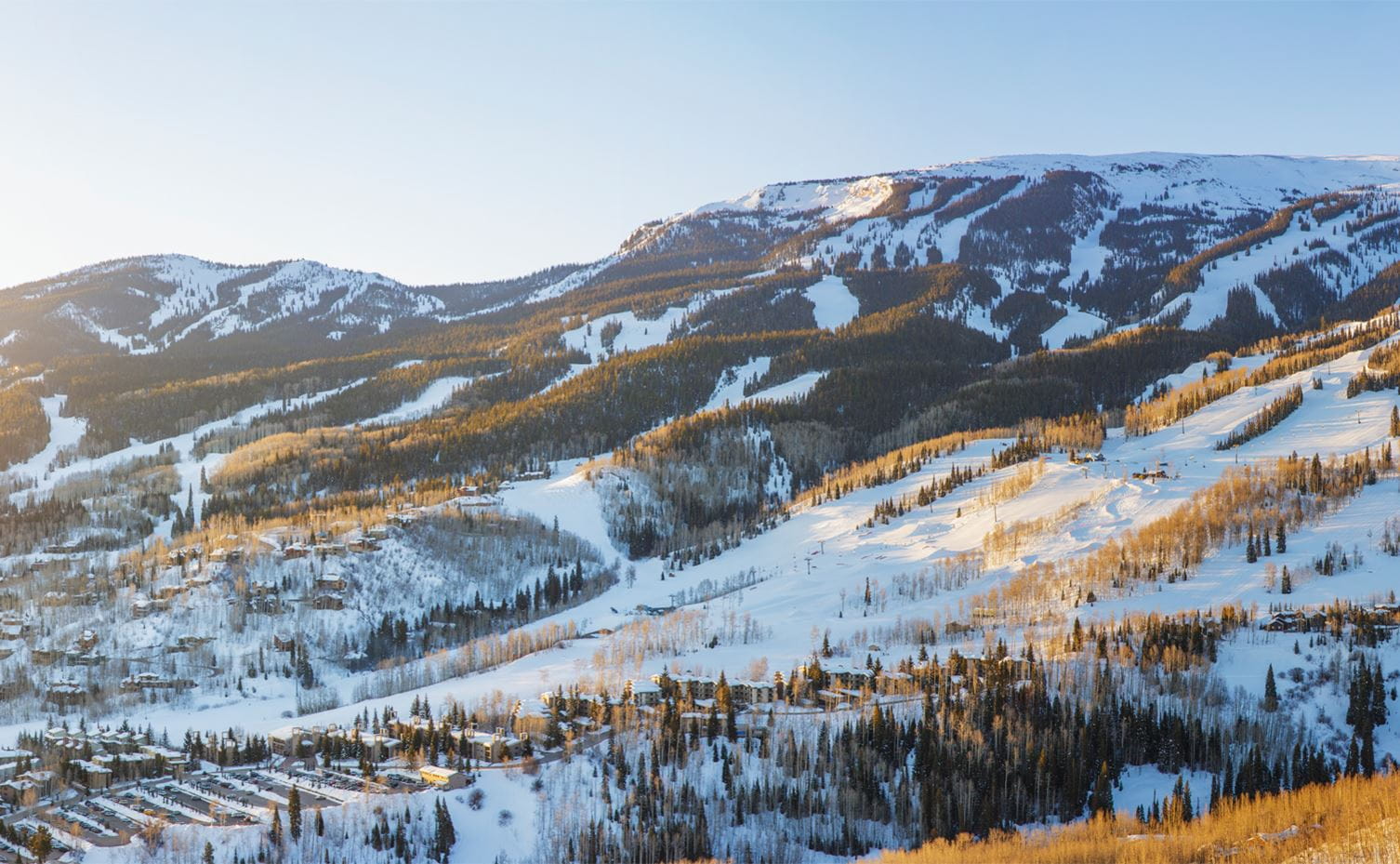 Snowmass at sunrise in early winter