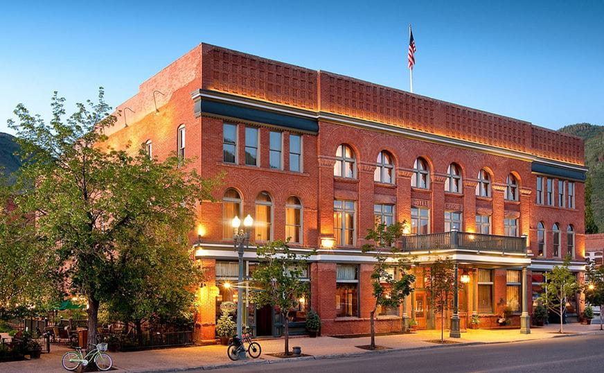 a building with a flag on top