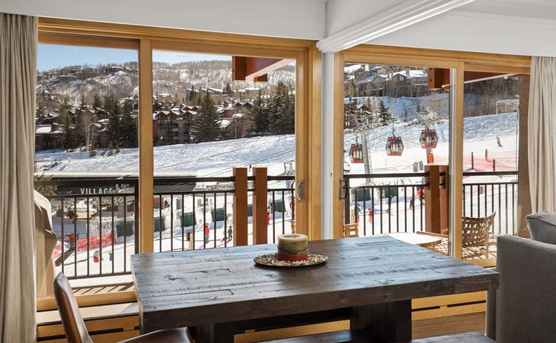 Stonebridge Condominiums, view of the slopes, in Snowmass Village, CO