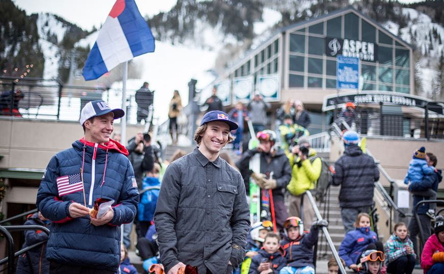 Olympic send off in Gondola Plaza.