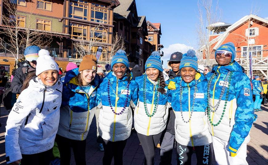 Young skiers with the National Brotherhood of Skiers