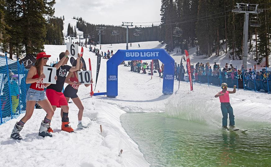 Pond Skim at Snowmass closing.