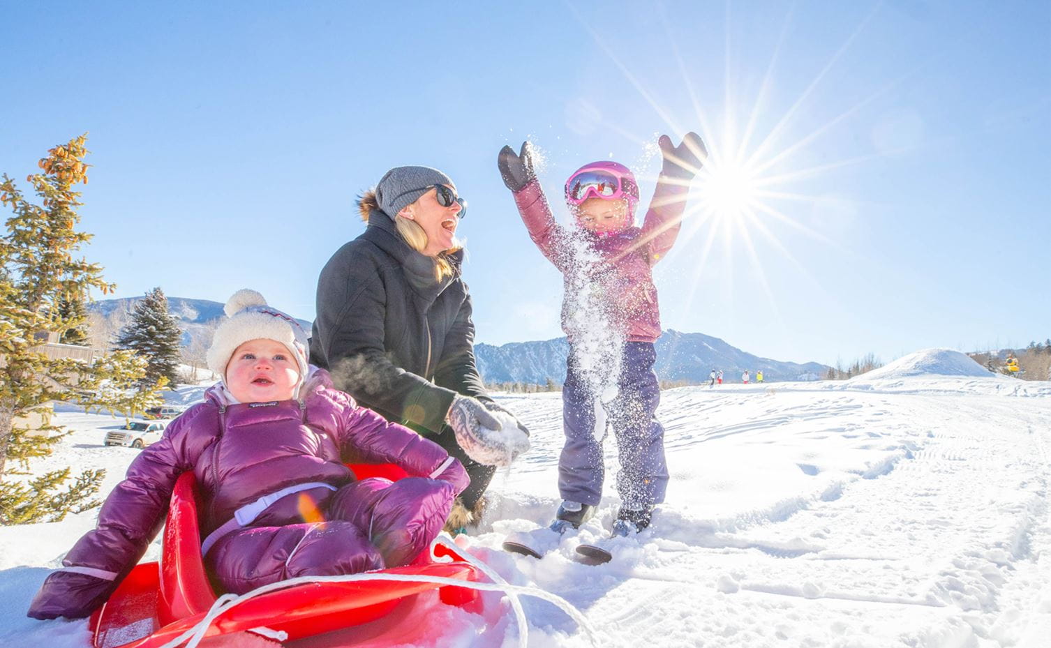 Kids loving their time at Aspen Snowmass in winter