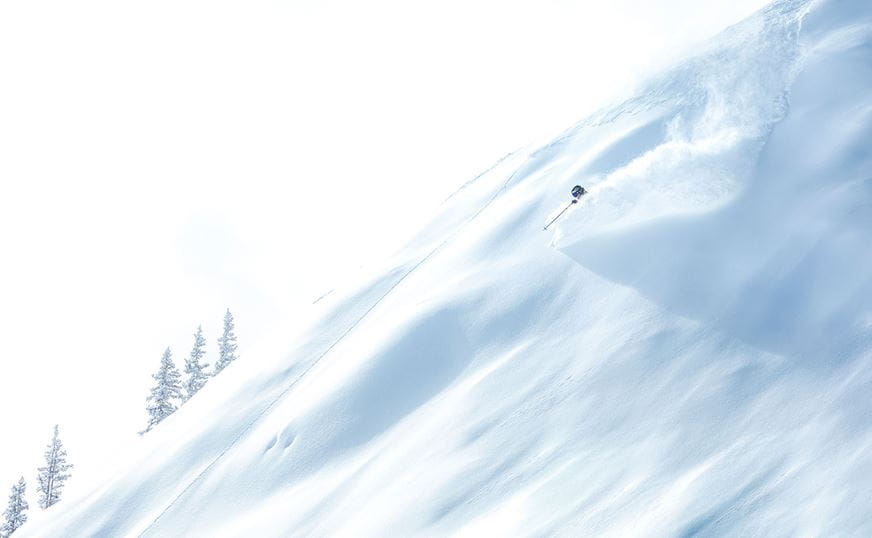 Sierra Schlag skiing through the powder