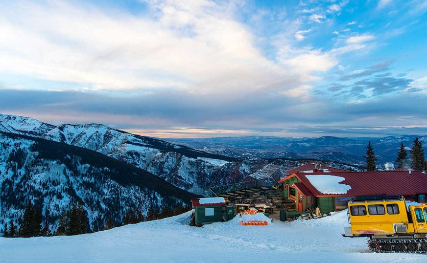 Cloud Nine Alpine Bistro at sunset