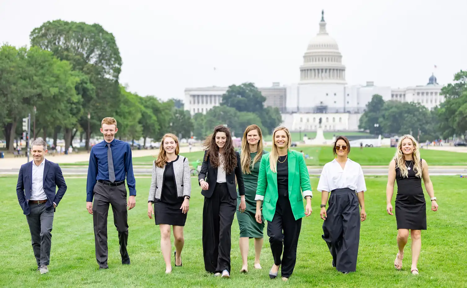 Athletes and advocates from POW (a long-time grant recipient of the Environment Foundation) at a recent summit in DC where they spoke with lawmakers about clean energy infrastructure. ©Iz Motte