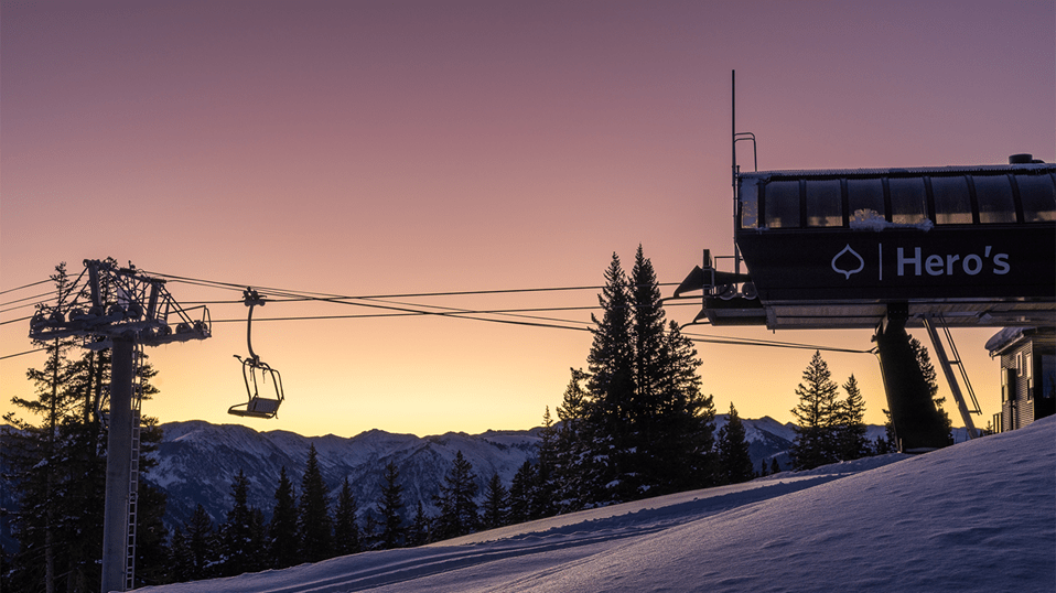 View of new Hero's lift at Aspen Snowmass
