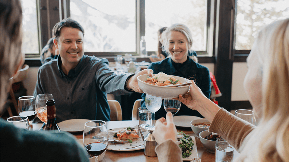 Guests dining at Sam's Restaurant 