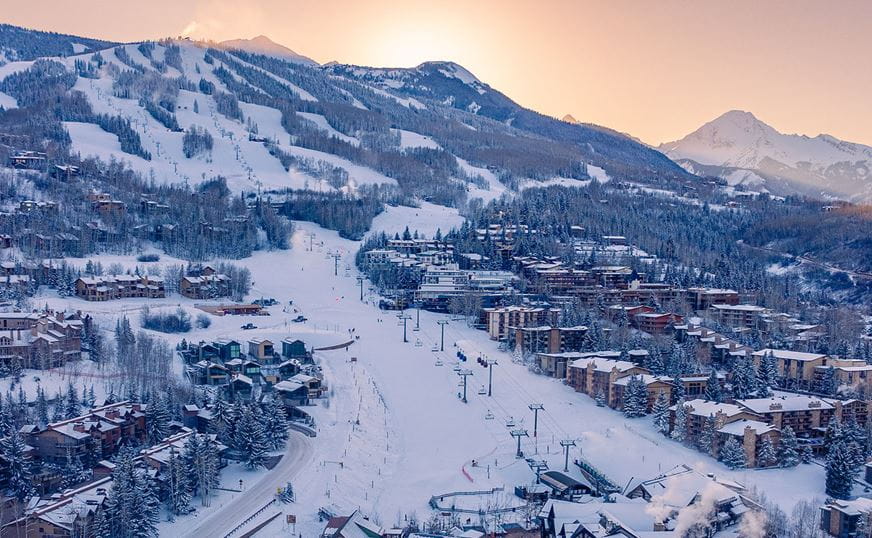 Sunrise over snowmass. 