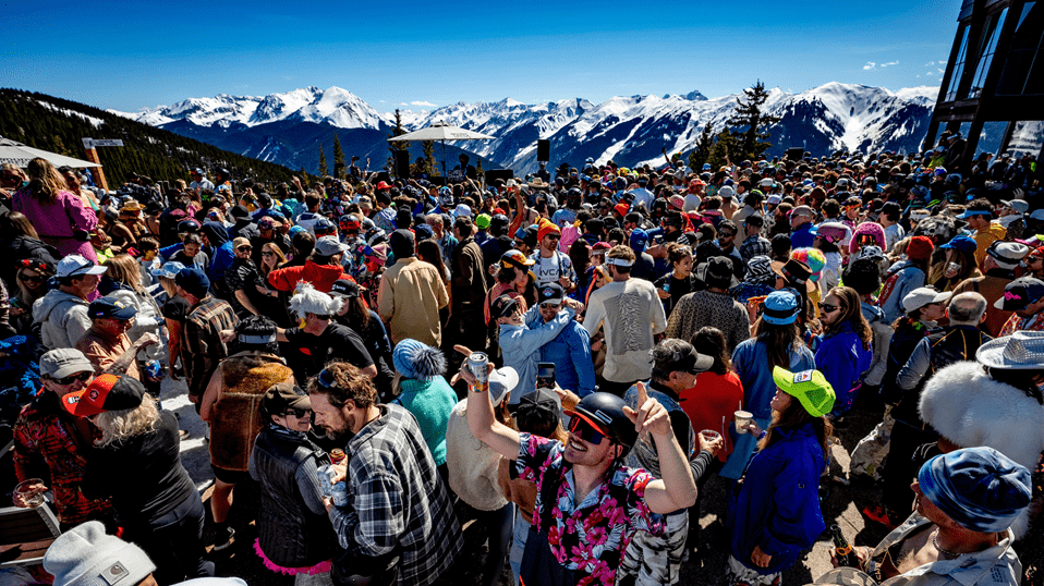 large crowd partying at the Sundeck