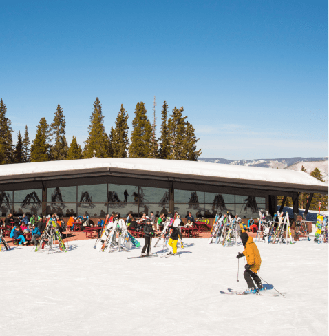 Exterior view of Marry-go-round at Highlands, the lunch spot at Aspen Highlands