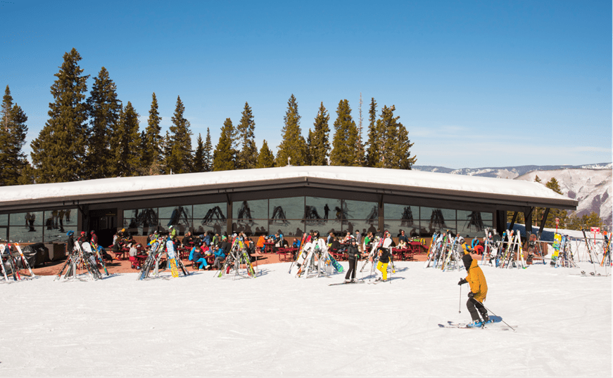 Exterior view of the Merry Go Round, on a bluebird day