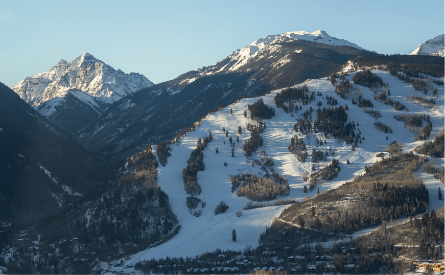 aerial view of buttermilk in the winter