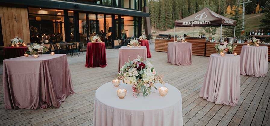 Elk Camp patio wedding