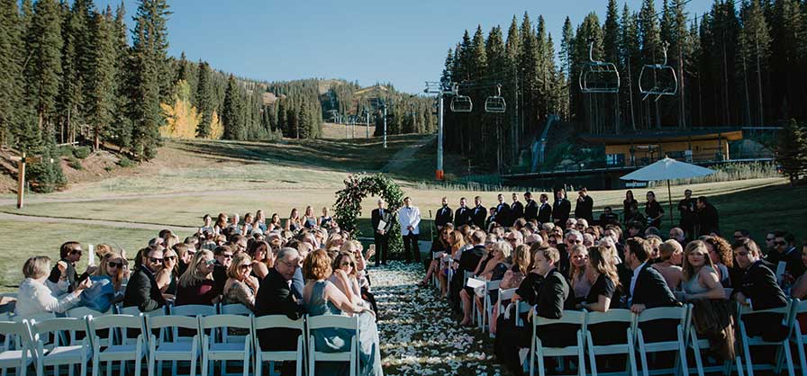 Wedding ceremony at Elk Camp