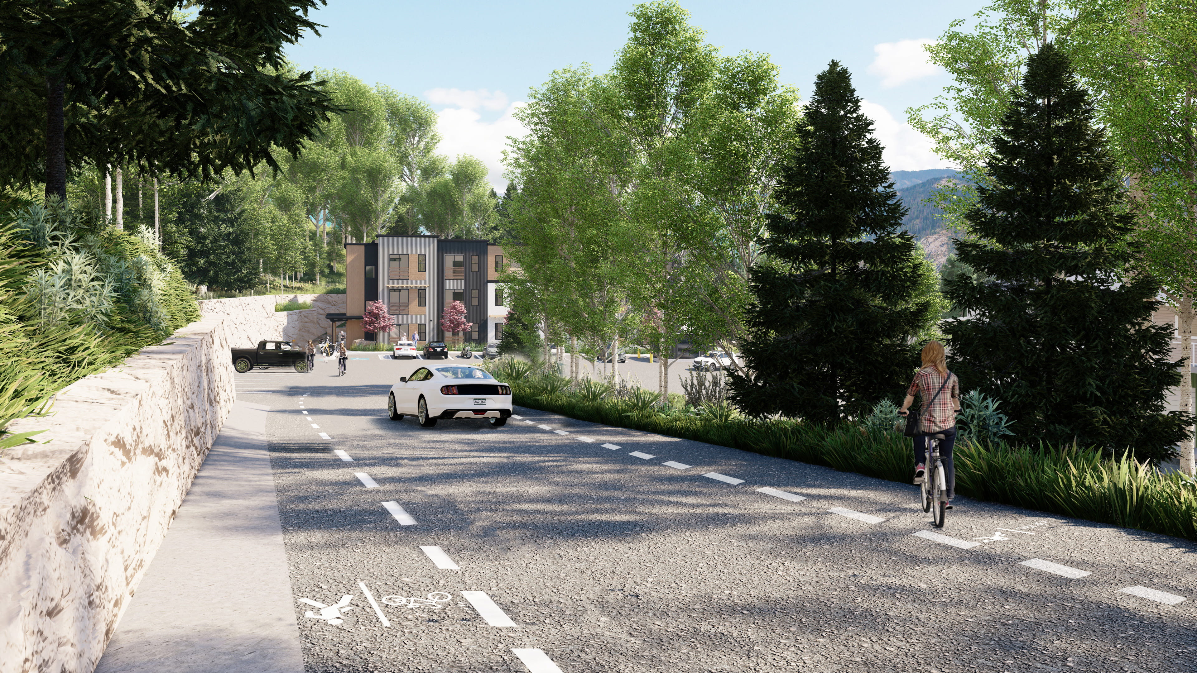 3D rendering of new housing project for employees in Aspen Snowmass