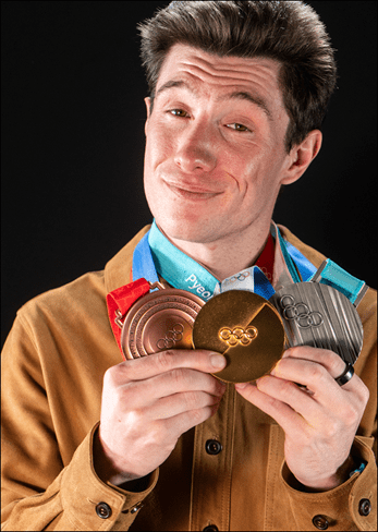 Alex Ferreria with all 3 medals