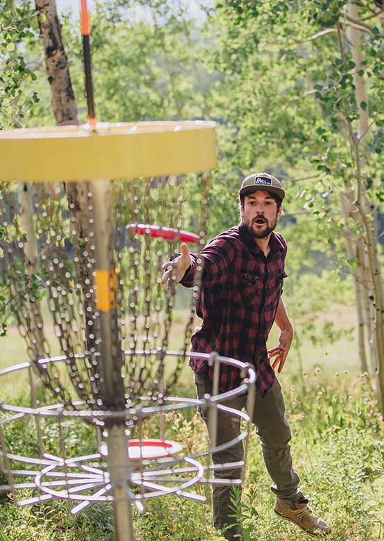Disc golf on Aspen Mountain
