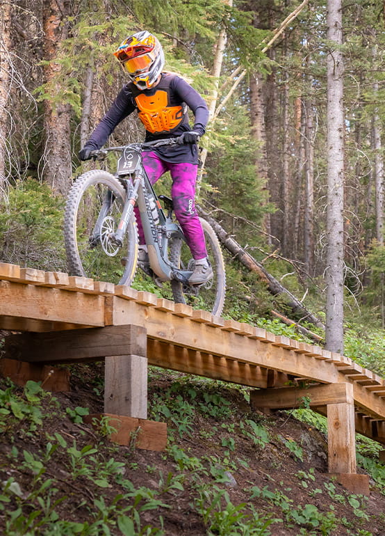 Biker at the Snowmass bike park