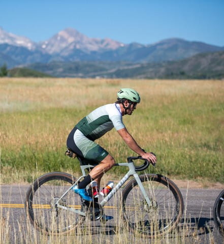 Road biker in Aspen Snowmass