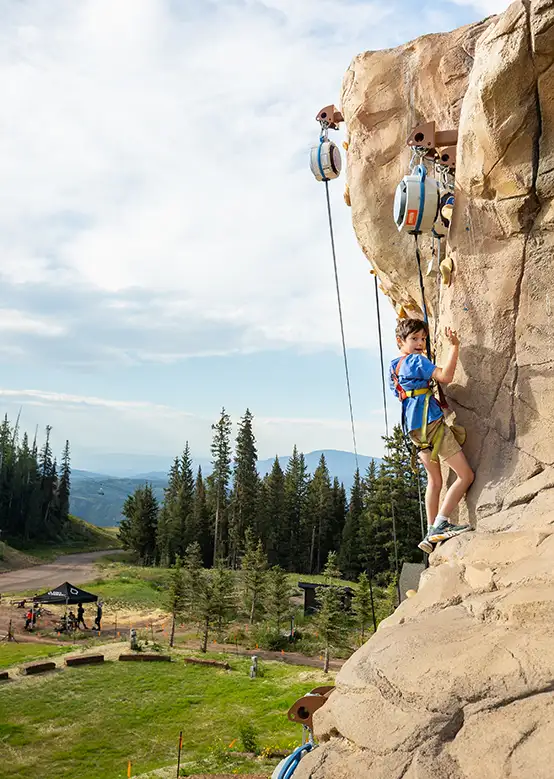 Climbing wall at Lost Forest - Snowmass, Colorado