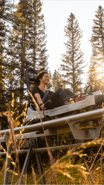 Alpine coaster on snowmass in summer