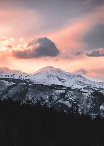 Mount Sopris at Sunset - Caring for Community by Aspen Snowmass