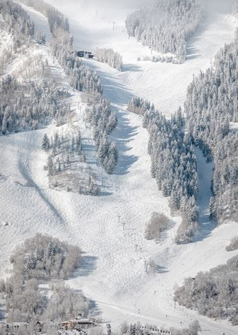 Aerial view of Aspen Mountain